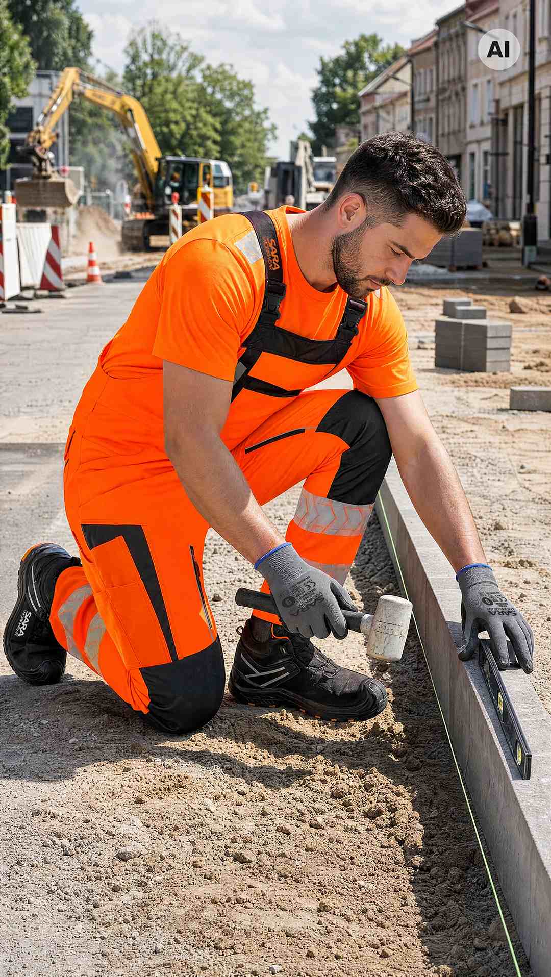 Полугащеризон HI-VIS DROGOWIEC COMFORT ORANGE