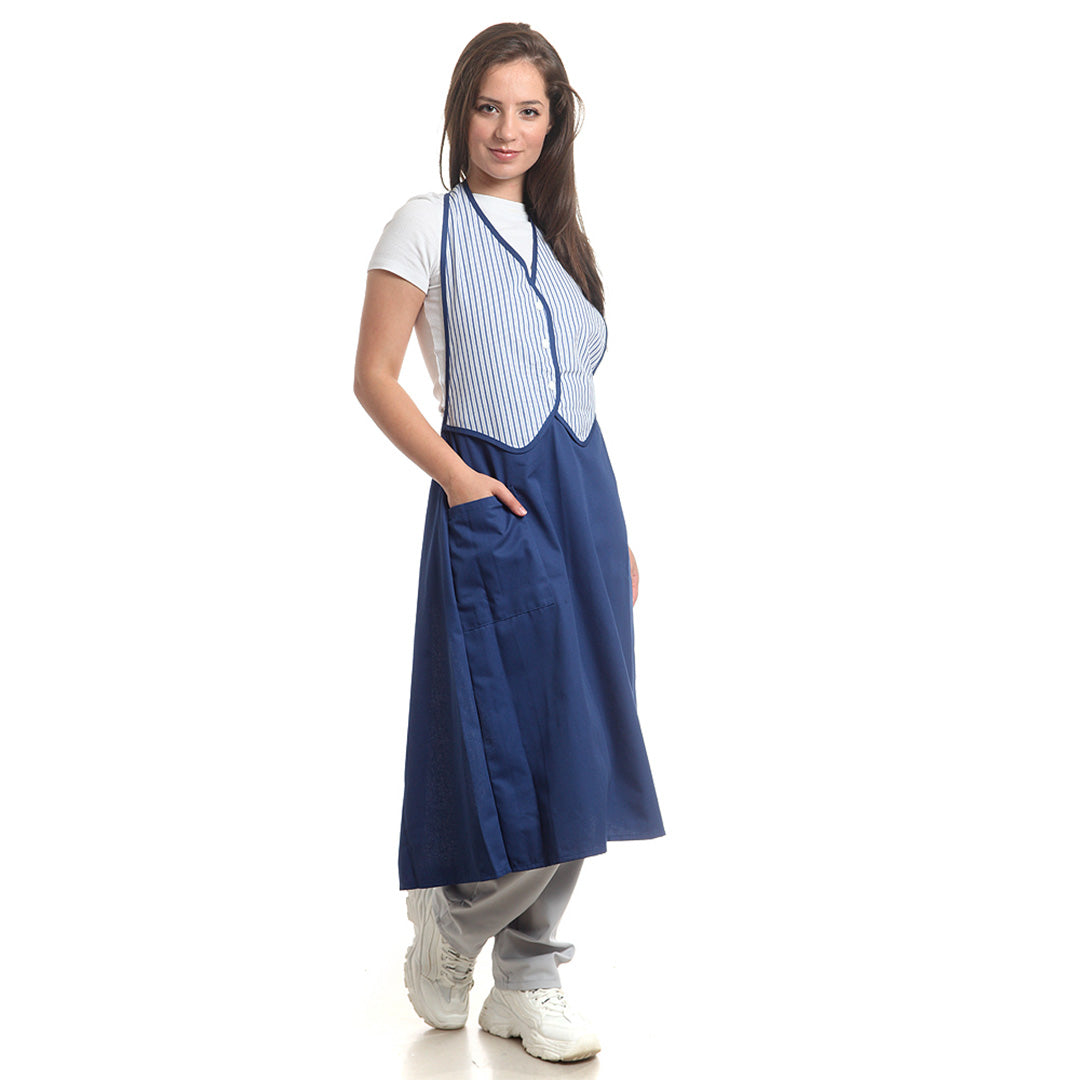 Престилка елек, 88401 NAVY GREY STRIPES, от WEITBLICK | РАБОТНИ ОБЛЕКЛА от Mtex Professional