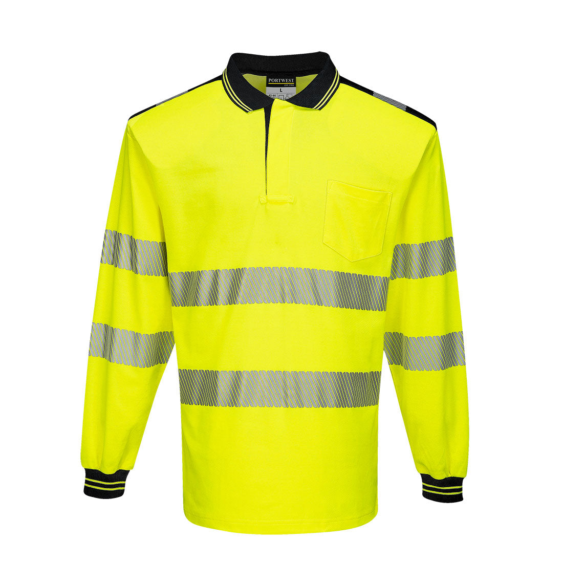 Блуза пике T184 YELLOW/BLACK PW3 HI-VIS