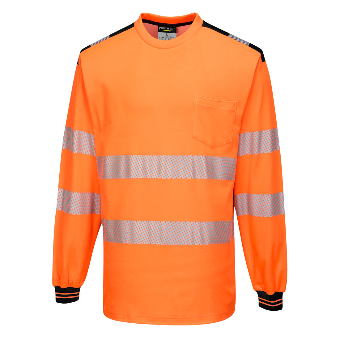 Тениска T185 ORANGE/BLACK PW3 HI VIS