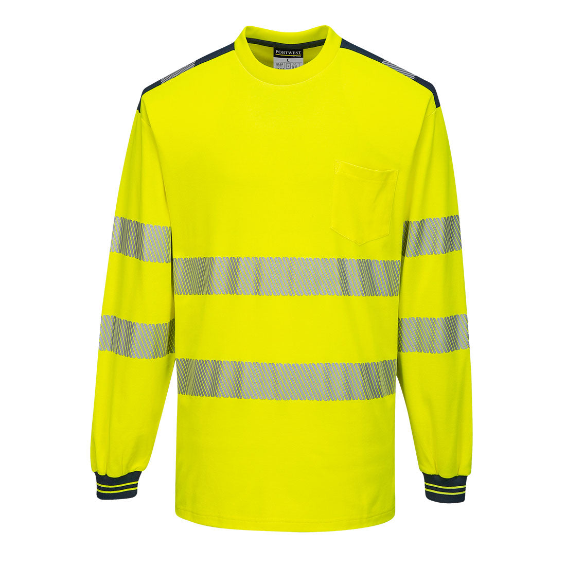 Тениска T185 YELLOW/NAVY PW3 HI VIS