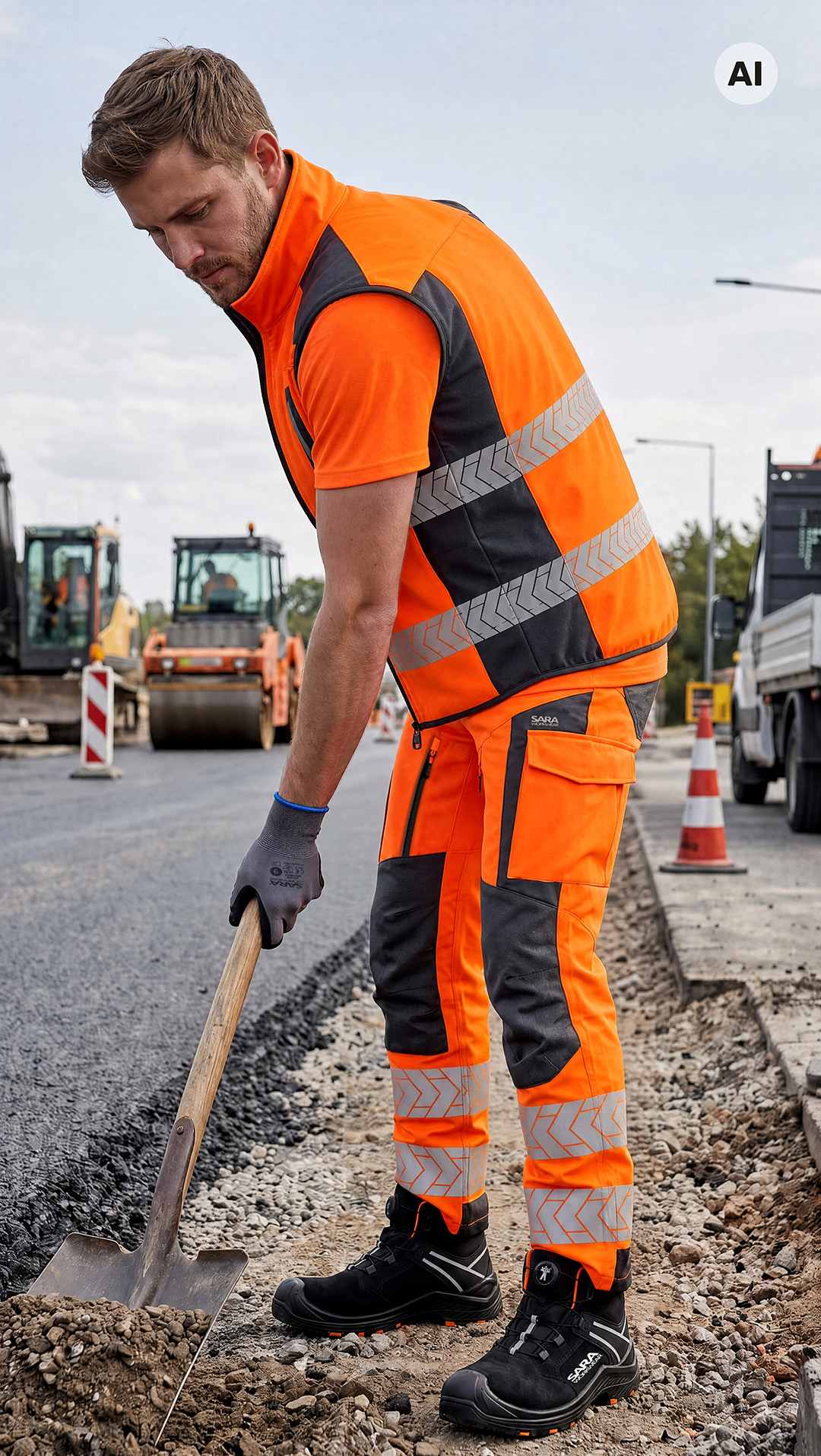 Двулицев елек HI-VIS DROGOWIEC COMFORT ORANGE