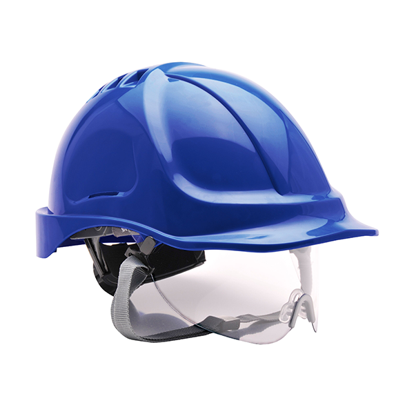 Каска, PW55 RBR ENDURANCE, от PORTWEST, с прозрачен визьор | ЛПС