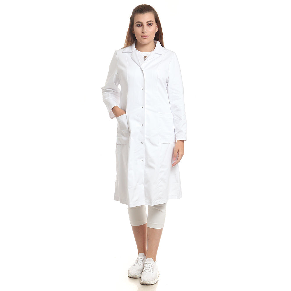 Дамска манта, 51247 WHITE COTTON, от WEITBLICK, дълъг ръкав | РАБОТНИ ОБЛЕКЛА от Mtex Professional