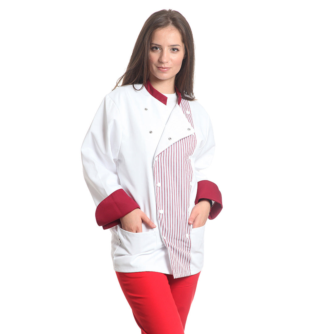 Дамско яке, 18400 BURGUNDY-GREY STRIPES, от WEITBLICK | РАБОТНИ ОБЛЕКЛА от Mtex Professional