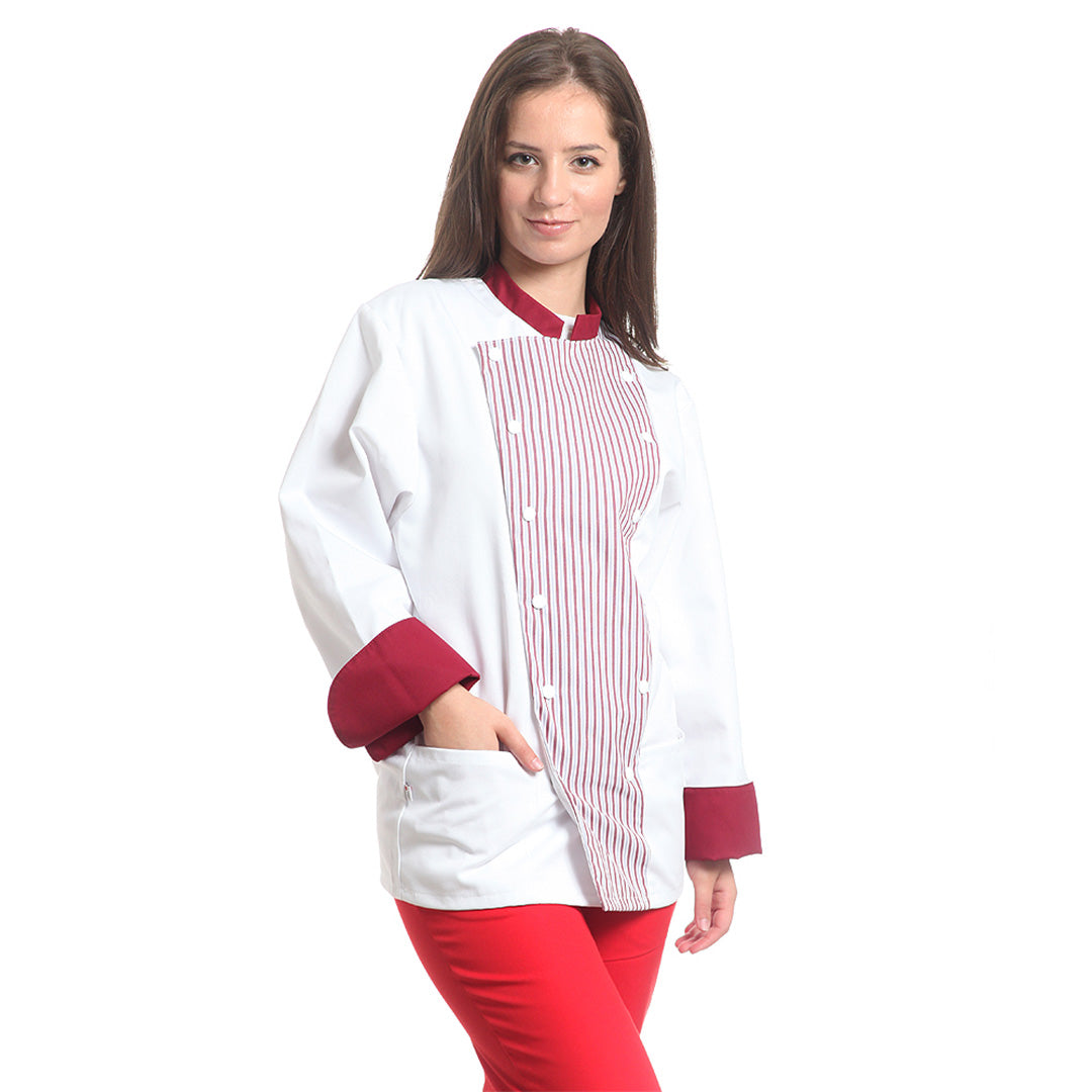 Дамско яке, 18400 BURGUNDY-GREY STRIPES, от WEITBLICK | РАБОТНИ ОБЛЕКЛА от Mtex Professional