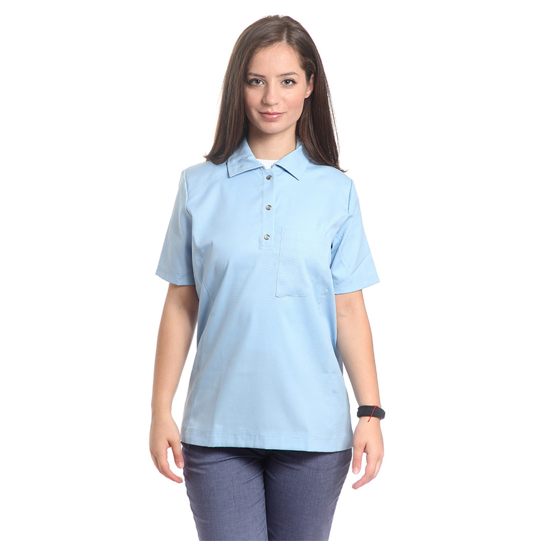 Дамска блуза пике, 40383 SKY BLUE, от WEITBLICK | РАБОТНИ ОБЛЕКЛА от Mtex Professional