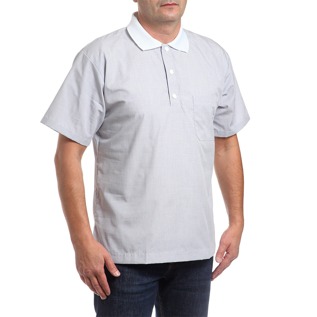 Блуза с яка 40522 LIGHT GREY MELANGE, от WEITBLICK | РАБОТНИ ОБЛЕКЛА от Mtex Professional