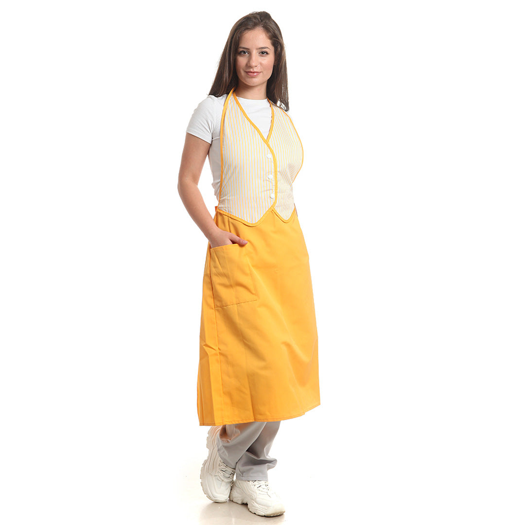 Престилка елек, 88402 YELLOW GREY STRIPES, от WEITBLICK | РАБОТНИ ОБЛЕКЛА от Mtex Professional