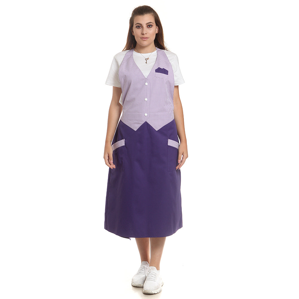 Престилка елек, 89479 PURPLE SMALL CHECK, от WEITBLICK | РАБОТНИ ОБЛЕКЛА от Mtex Professional