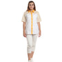 Дамска риза 48402 WHITE/YELLOW STRIPES