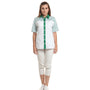 Дамска риза 48404 WHITE/KELLY GREEN STRIPES