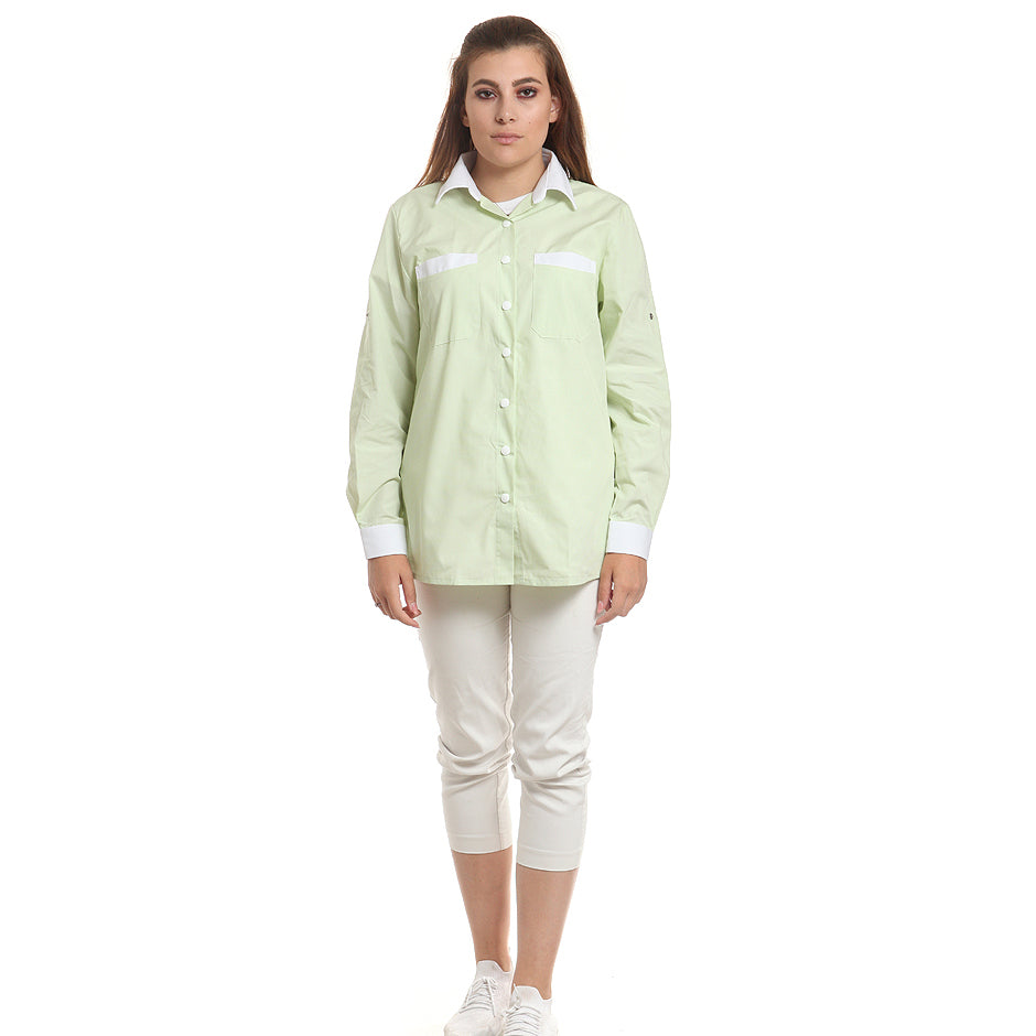Дамска риза 485420 APPLE GREEN, дълъг ръкав, от WEITBLICK | РАБОТНИ ОБЛЕКЛА от Mtex Professional