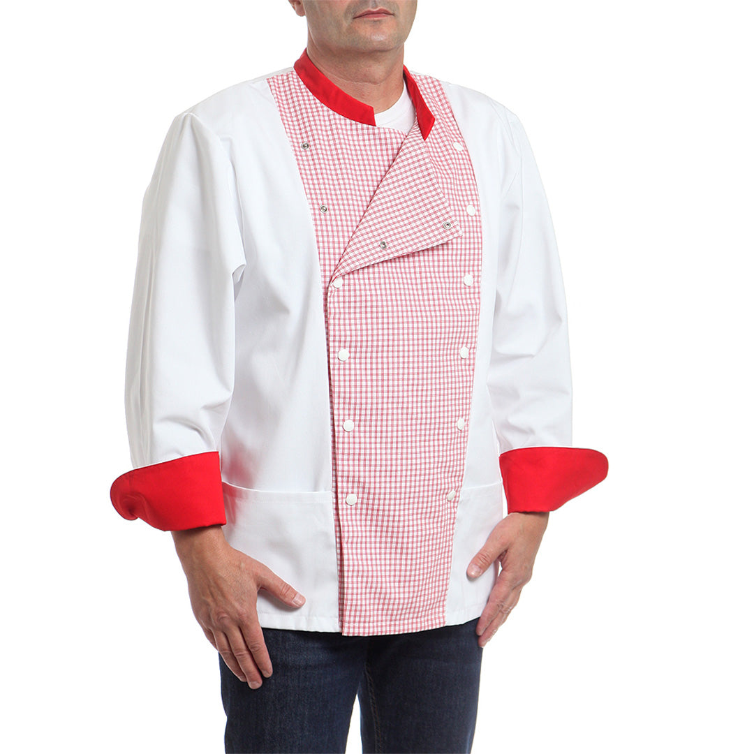 Унисекс яке 18701 WHITE/RED CHECK, от WEITBLICK | РАБОТНИ ОБЛЕКЛА от Mtex Professional