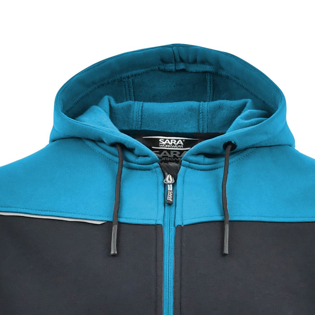 Суитчър с качулка COMFORT PLUS BLACK/PETROL | РАБОТНИ ОБЛЕКЛА от Mtex Professional