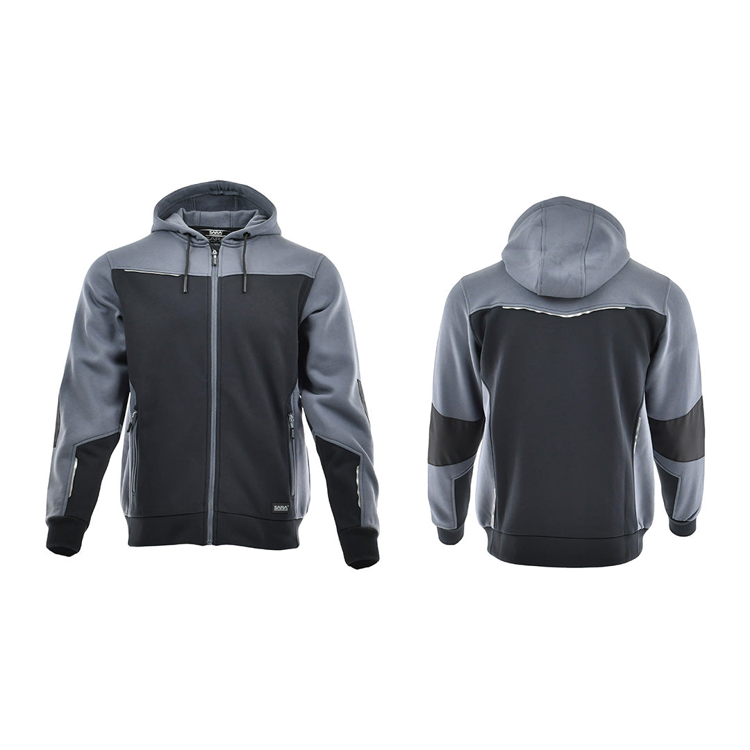 Суитчър с качулка COMFORT PLUS BLACK/GREY | РАБОТНИ ОБЛЕКЛА от Mtex Professional