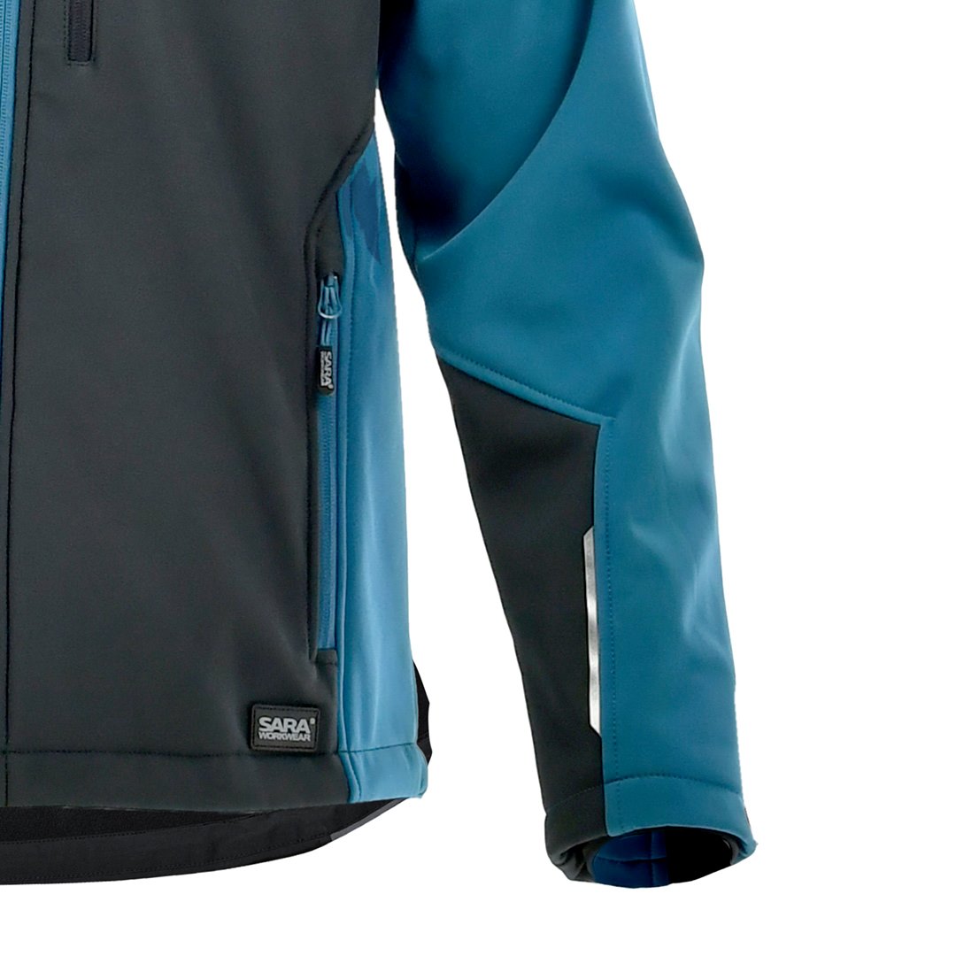 Софтшел с качулка COMFORT PLUS BLACK/PETROL | РАБОТНИ ОБЛЕКЛА от Mtex Professional