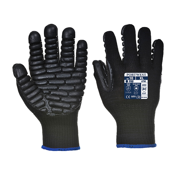Ръкавици, A790 BKR, от PORTWEST, анти-вибрационни | Работни ръкавици