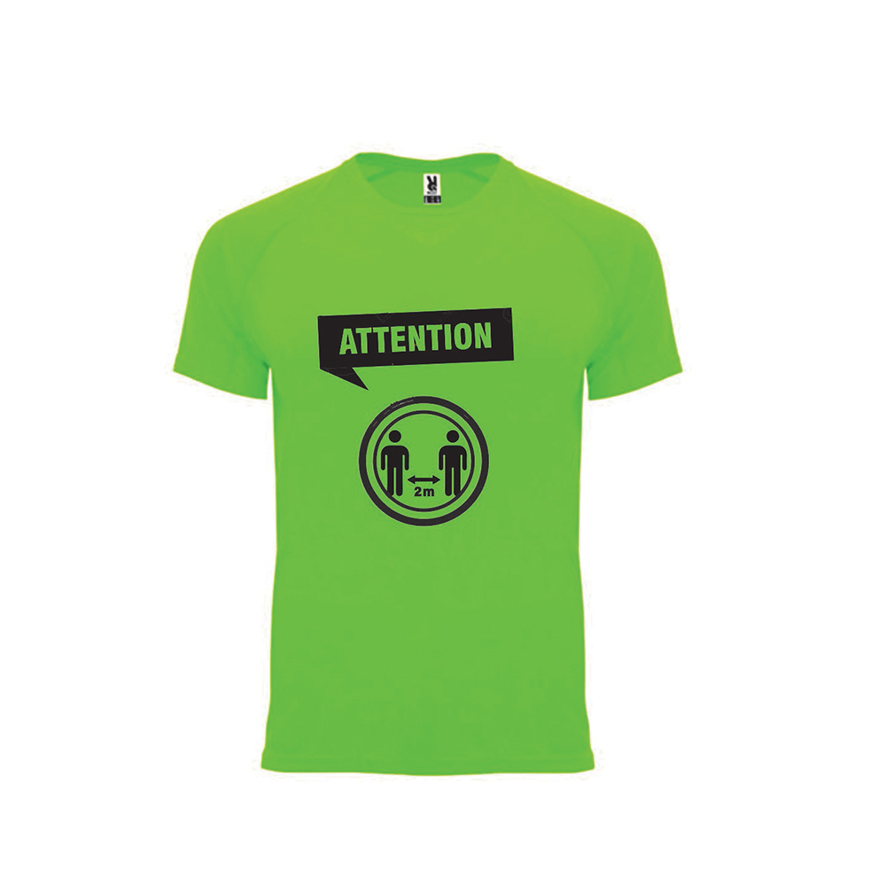 Тениска с надпис за социална дистанция, GRN, от MTEX Professional | Работно облекло