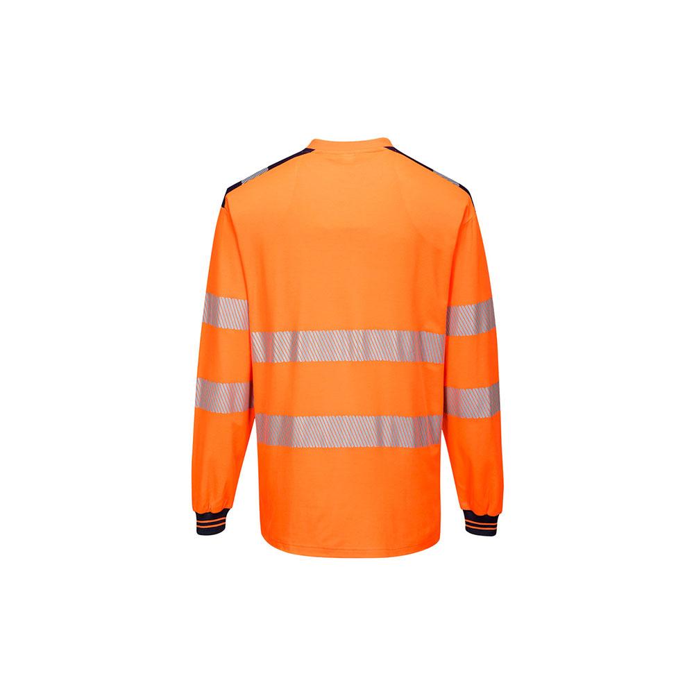 Тениска, T185 OBR PW3 HI VIS, от PORTWEST, с дълъг ръкав | РАБОТНО ОБЛЕКЛО