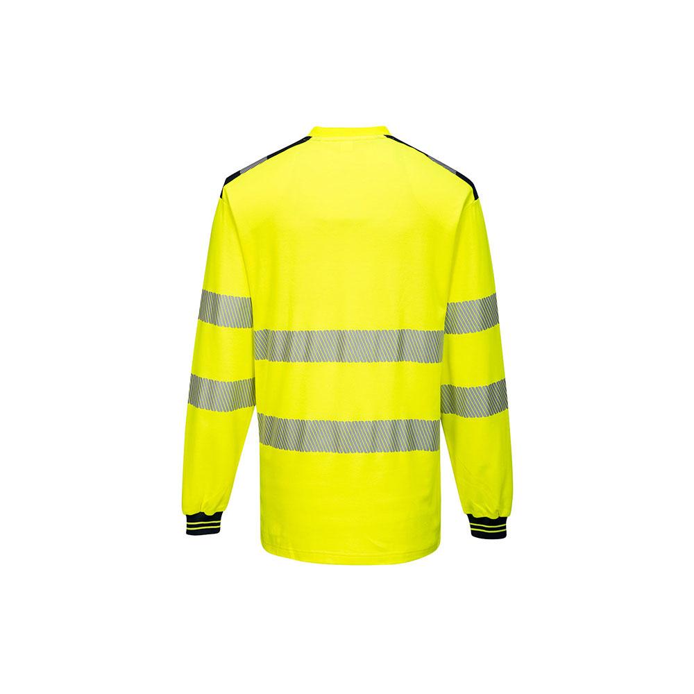 Тениска, T185 YBR PW3 HI VIS, от PORTWEST, с дълъг ръкав | РАБОТНО ОБЛЕКЛО