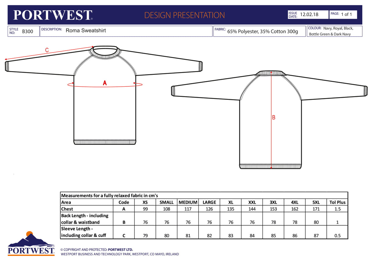 Блуза B300 NAR ROMA от PORTWEST | Работно облекло