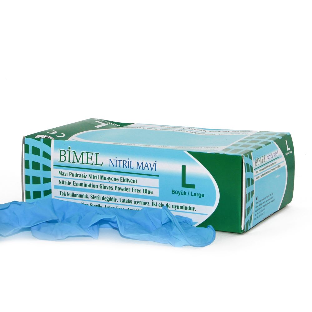 Кутия нитрилни ръкавици, BLU, от MTEX Professional, за еднократна употреба | Работни ръкавици
