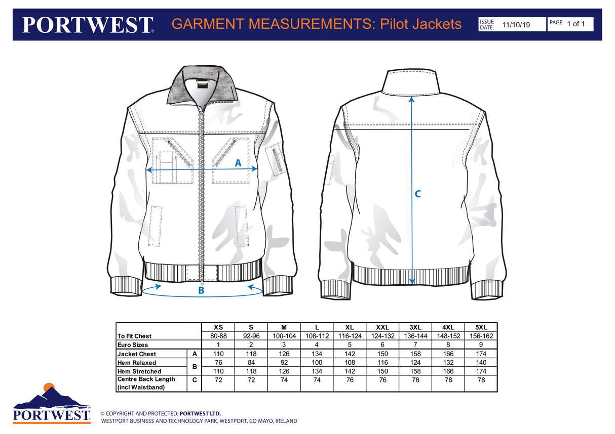 Пилотско яке PJ10 NAR от PORTWEST | Работно облекло