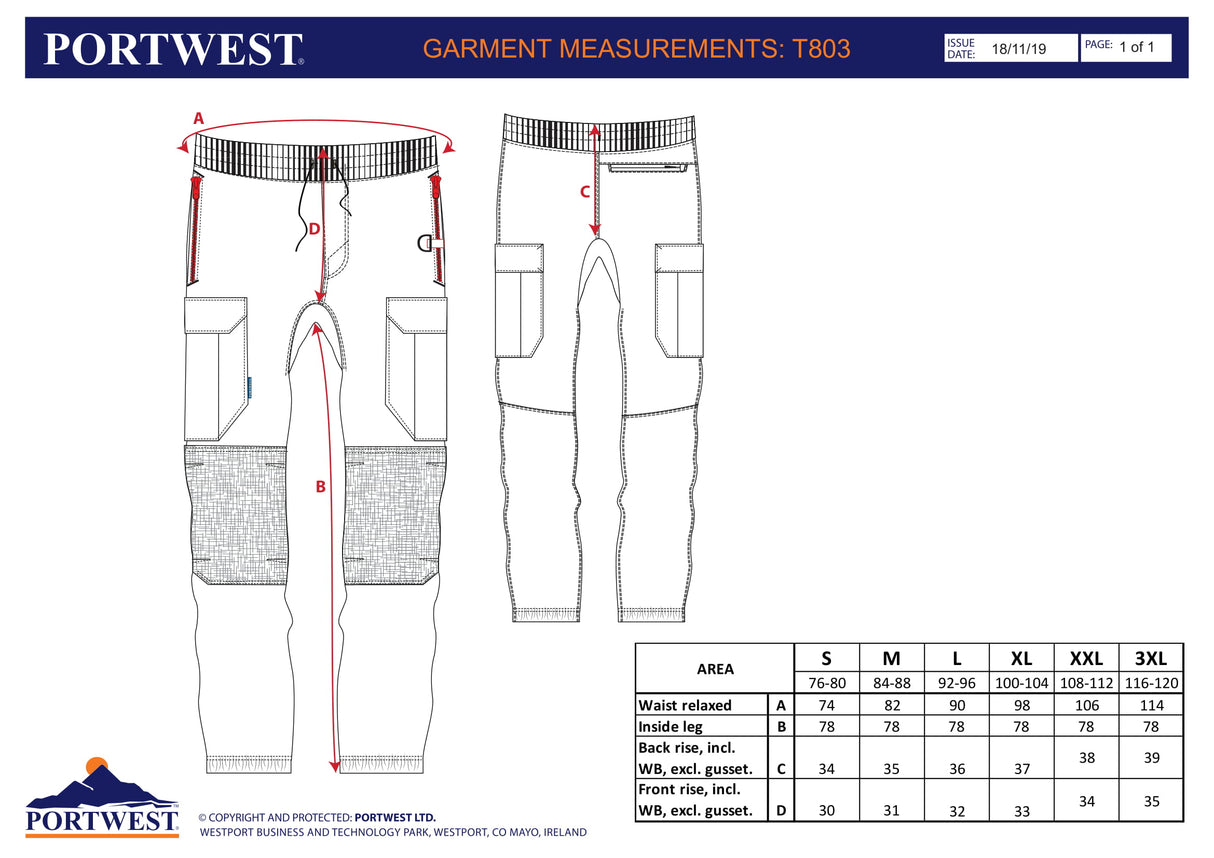 Панталон T803 MGR KX3 FLEXI от PORTWEST | Работно облекло