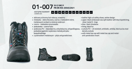 Боти, SAKO 1007 BKR CI S1 SRC, от SARAWORKWEAR, с метално бoмбе | Работни обувки | Mtex Professional