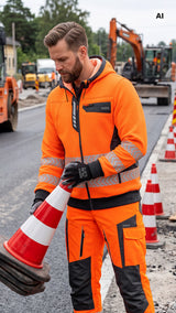 Суитчър с цип HI-VIS DROGOWIEC COMFORT ORANGE