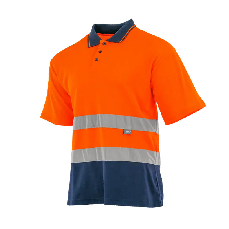 Блуза пике DROGOWIEC ORANGE HI VIS, контрастна