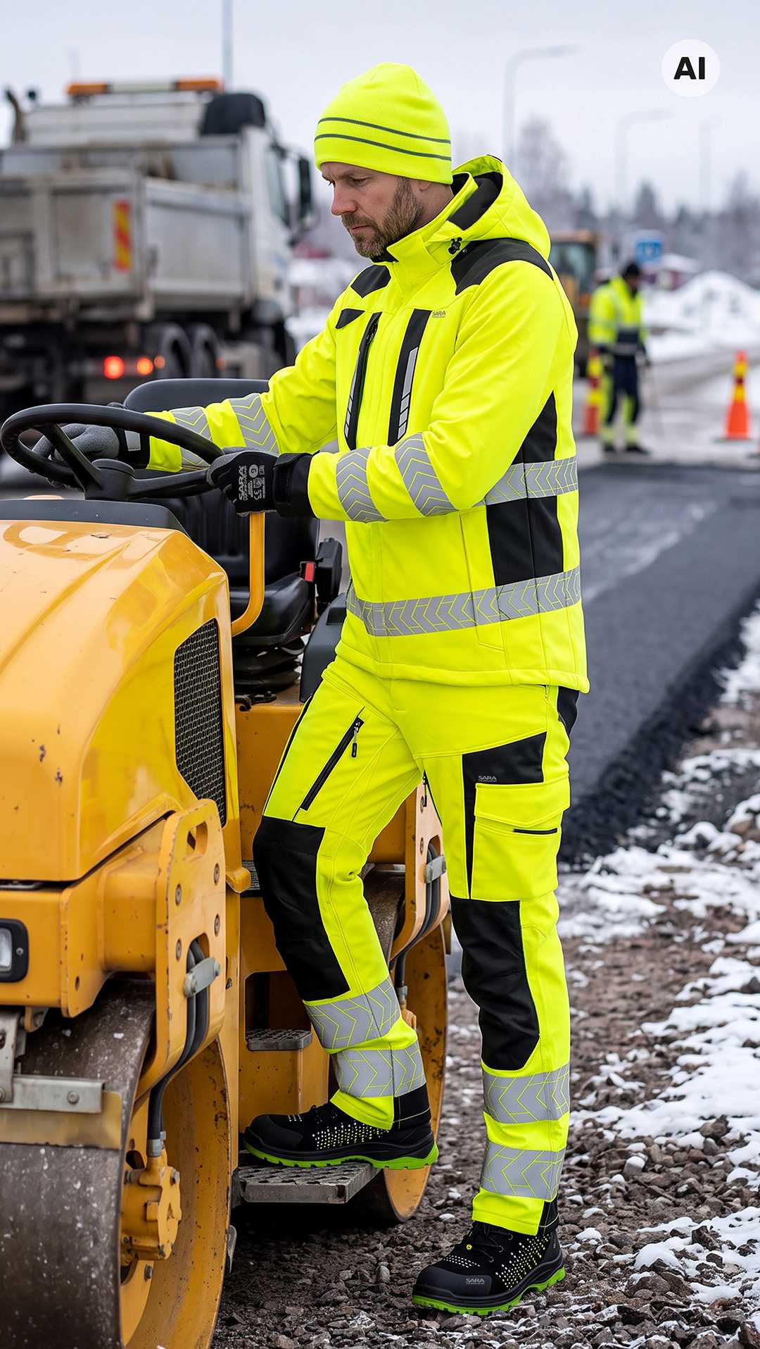 Зимен панталон HI-VIS DROGOWIEC COMFORT WINTER YELLOW