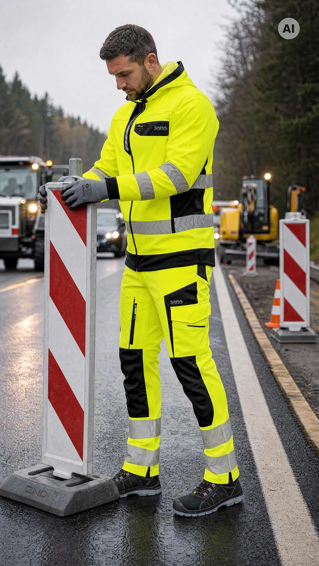 Панталон HI-VIS DROGOWIEC COMFORT YELLOW