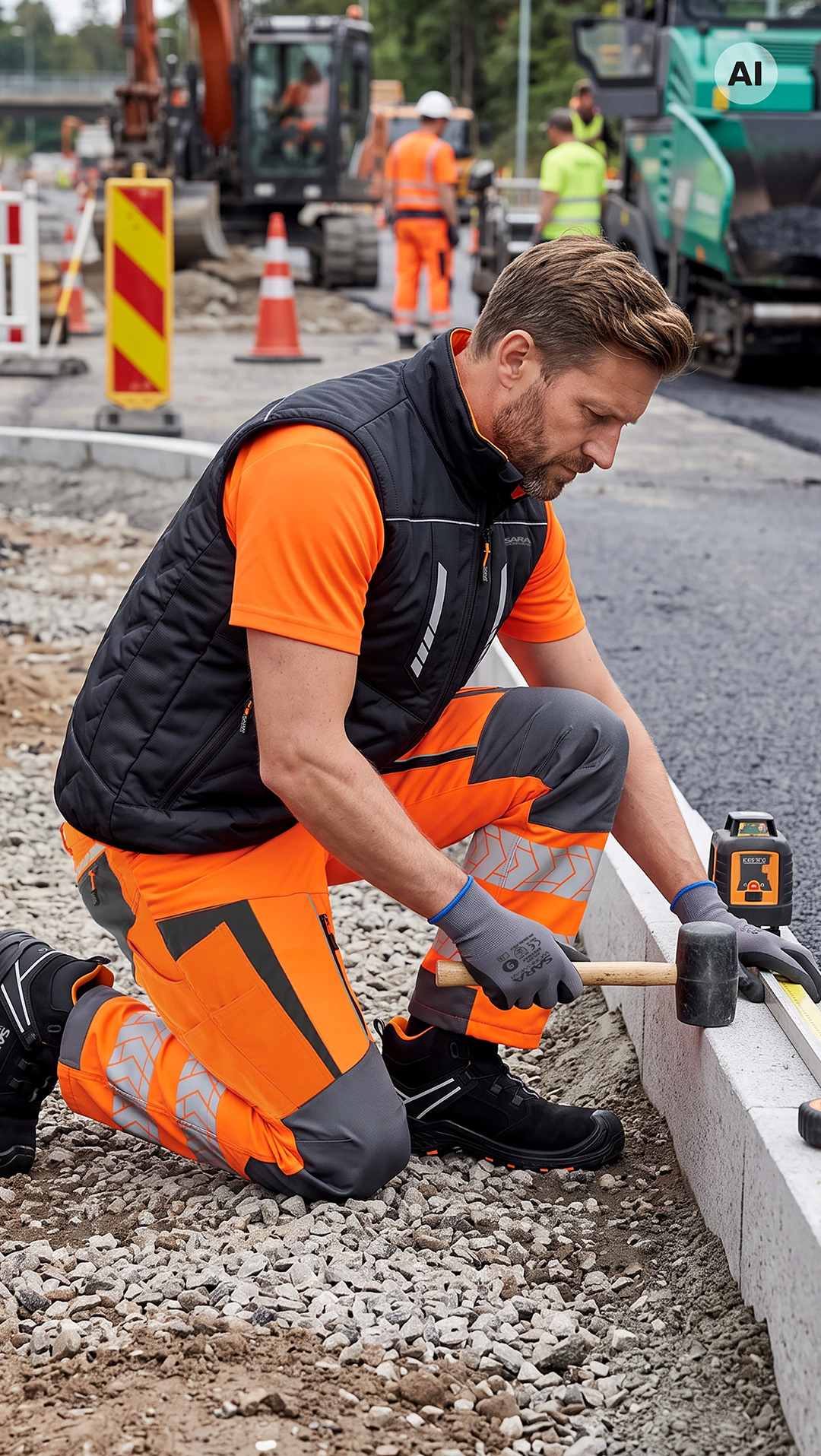 Двулицев елек HI-VIS DROGOWIEC COMFORT ORANGE