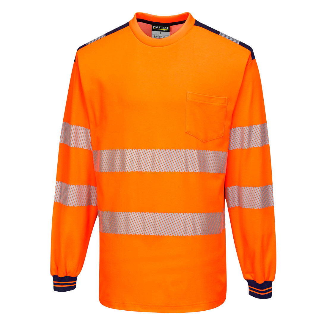 Тениска T185 ORANGE/NAVY PW3 HI VIS