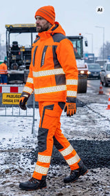 Дълго зимно яке HI-VIS DROGOWIEC COMFORT WINTER ORANGE