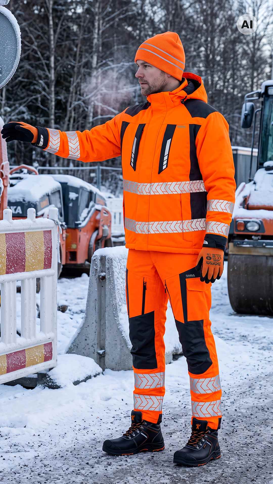 Зимен панталон HI-VIS DROGOWIEC COMFORT WINTER ORANGE