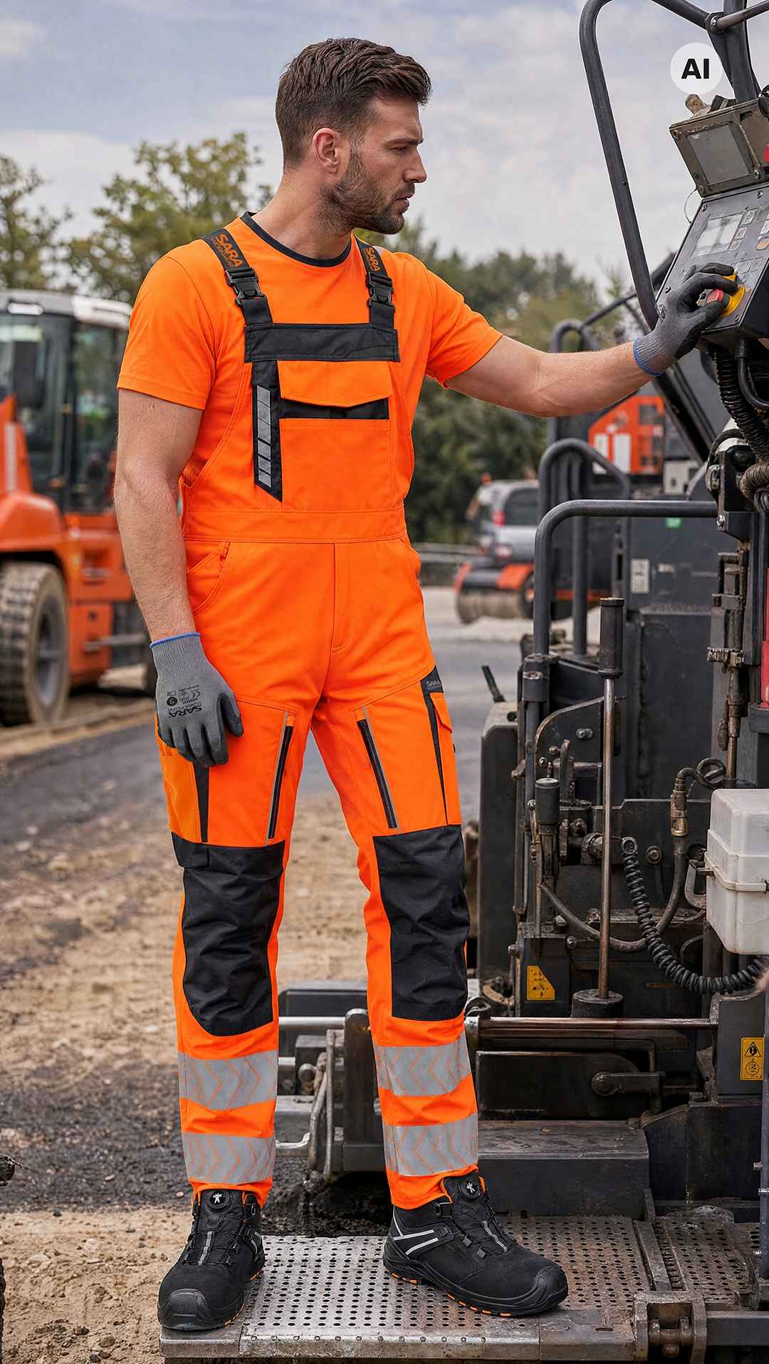 Полугащеризон HI-VIS DROGOWIEC COMFORT ORANGE