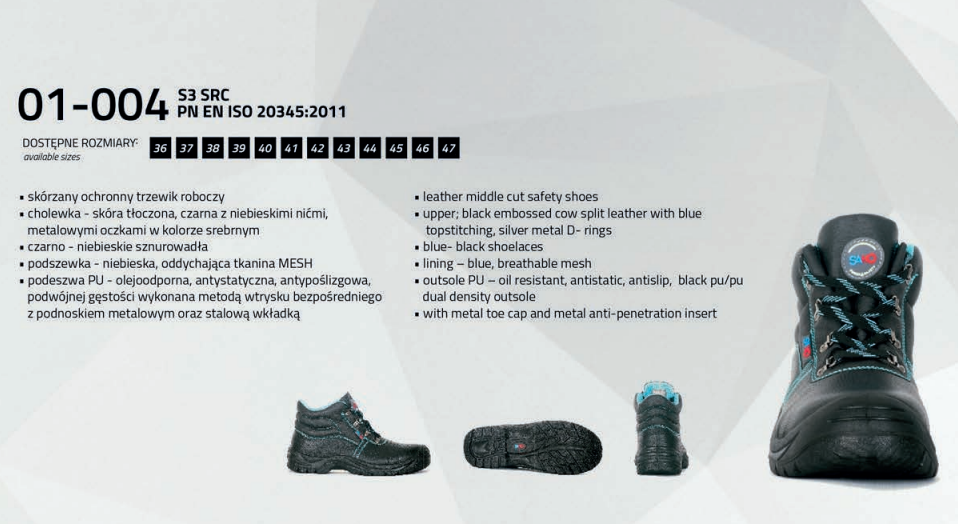 Боти, SAKO 1004 BKR S3 SRC, от SARAWORKWEAR, с метално бoмбе | Работни обувки | Mtex Professional