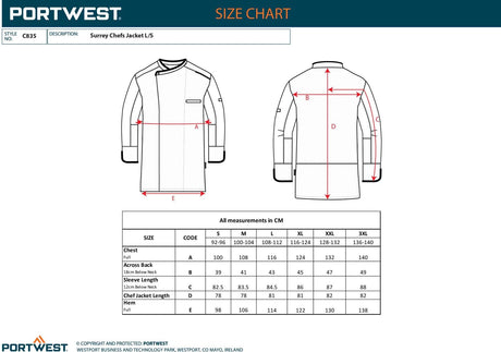 Унисекс яке, C835 BKR COTTON SURREY S/S, от PORTWEST | РАБОТНИ ОБЛЕКЛА от Mtex Professional