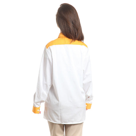 Дамска риза 91502 YELLOW/GREY STRIPES, дълъг ръкав, от WEITBLICK | РАБОТНИ ОБЛЕКЛА от Mtex Professional