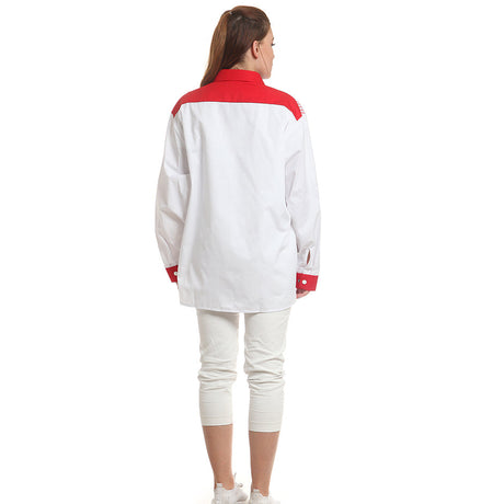 Дамска риза 91503 RED/GREY STRIPES, дълъг ръкав, от WEITBLICK | РАБОТНИ ОБЛЕКЛА от Mtex Professional
