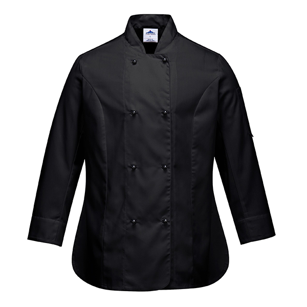 Дамска готварска куртка, C837 BKR RACHEL, от PORTWEST, с дълги ръкави | Работно облекло