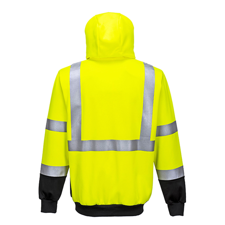 Суитчър, B315 YBR HI-VIS, от PORTWEST, с качулка и цип | Работни облекла