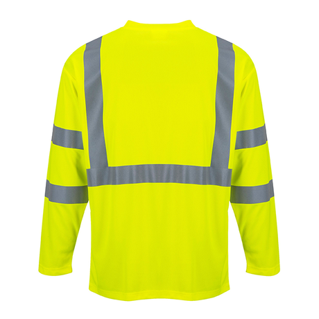 Тениска, S191 YER HI-VIS, от PORTWEST, с дълъг ръкав и джоб | Работни облекла