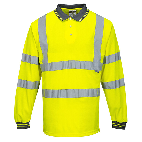 Блуза поло пике, S277 YER HI-VIS, от PORTWEST, с дълъг ръкав | Работни облекла