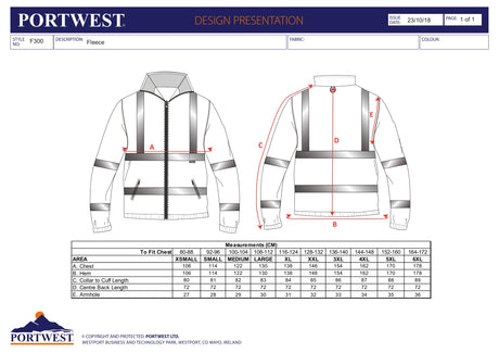 Поларено яке, F300 ORR HI VIS, от PORTWEST | РАБОТНО ОБЛЕКЛО