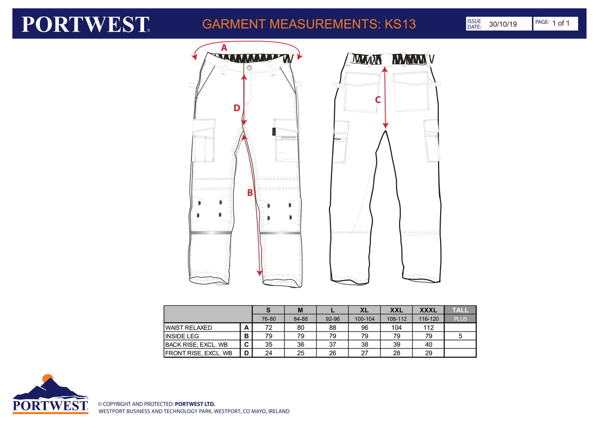Панталон KS13 ZBR GRANITE от PORTWEST | Работно облекло