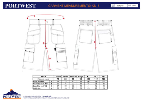 Къси панталони KS18 BZR GRANITE HOLSTER от PORTWEST | Работно облекло